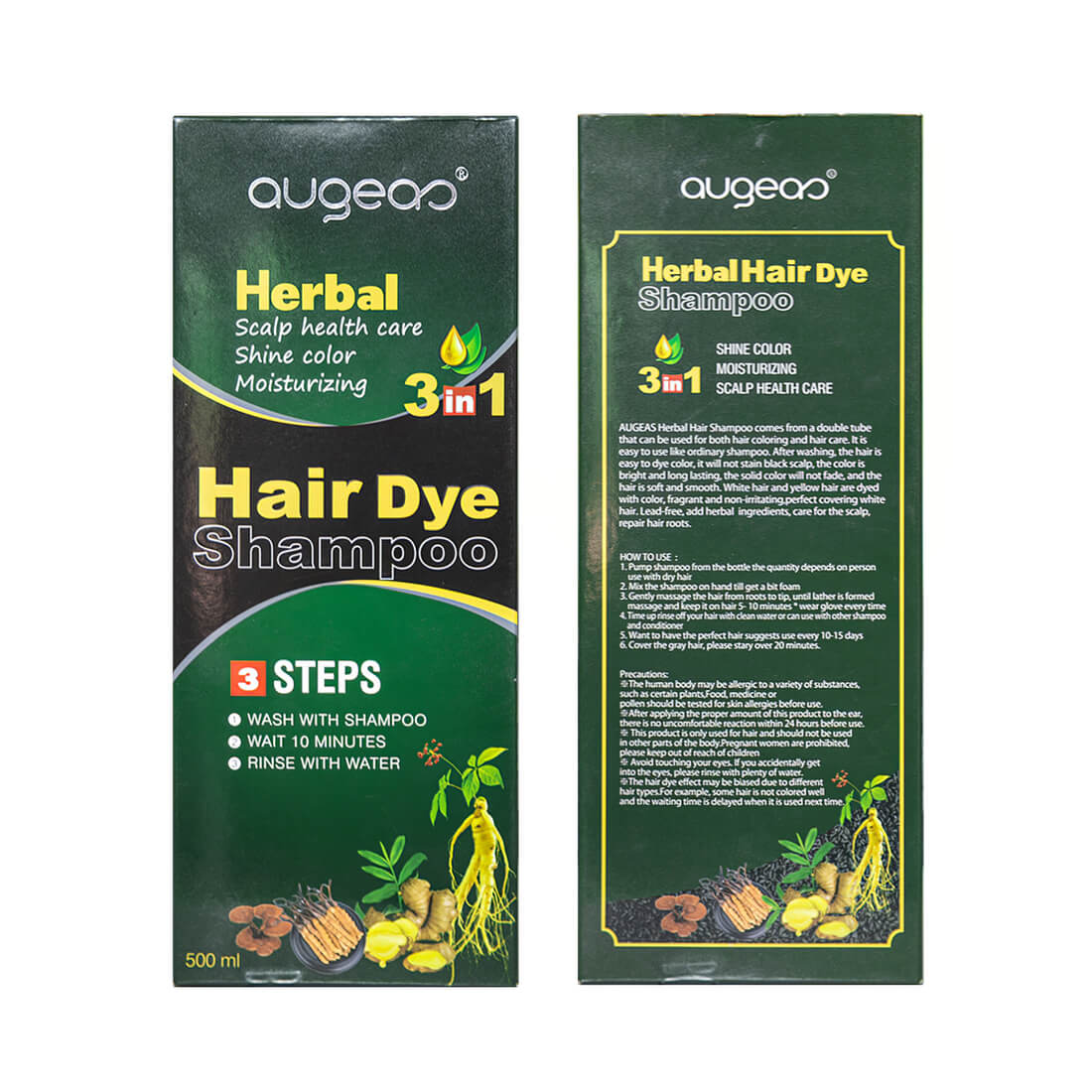 Augeas Herbal Hair Darkening Shampoo 500ml