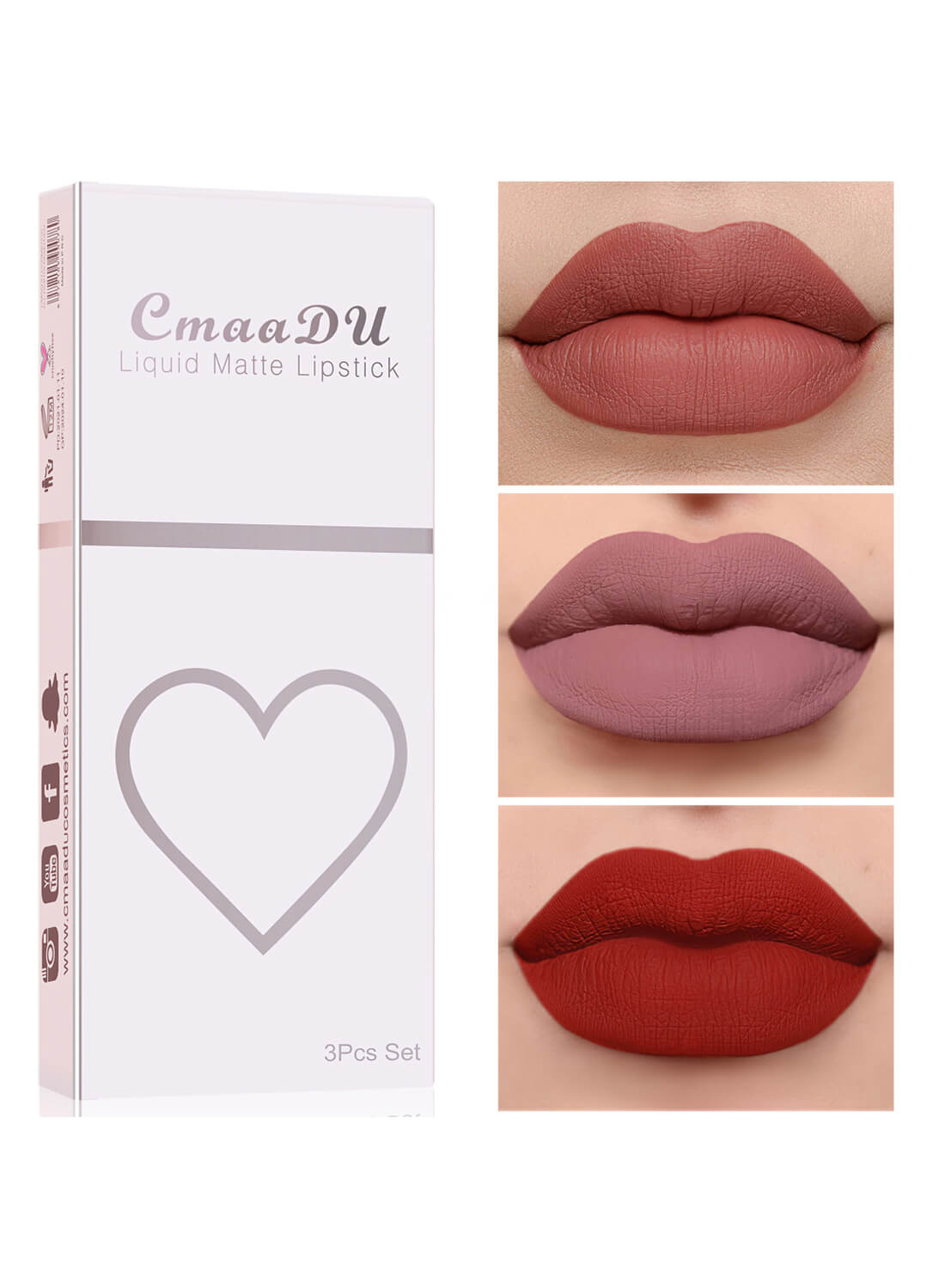 CmaaDu 3Pcs Lip Gloss Set