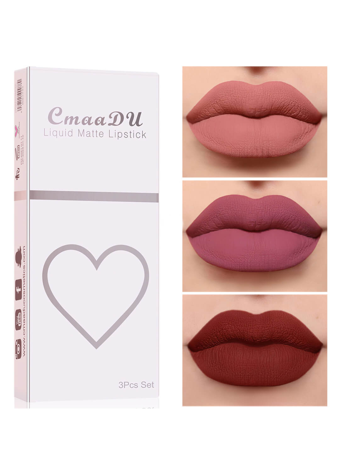 CmaaDu 3Pcs Lip Gloss Set