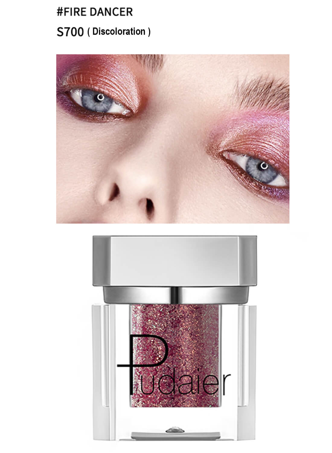 Pudaier Monochrome Glitter Eyeshadow