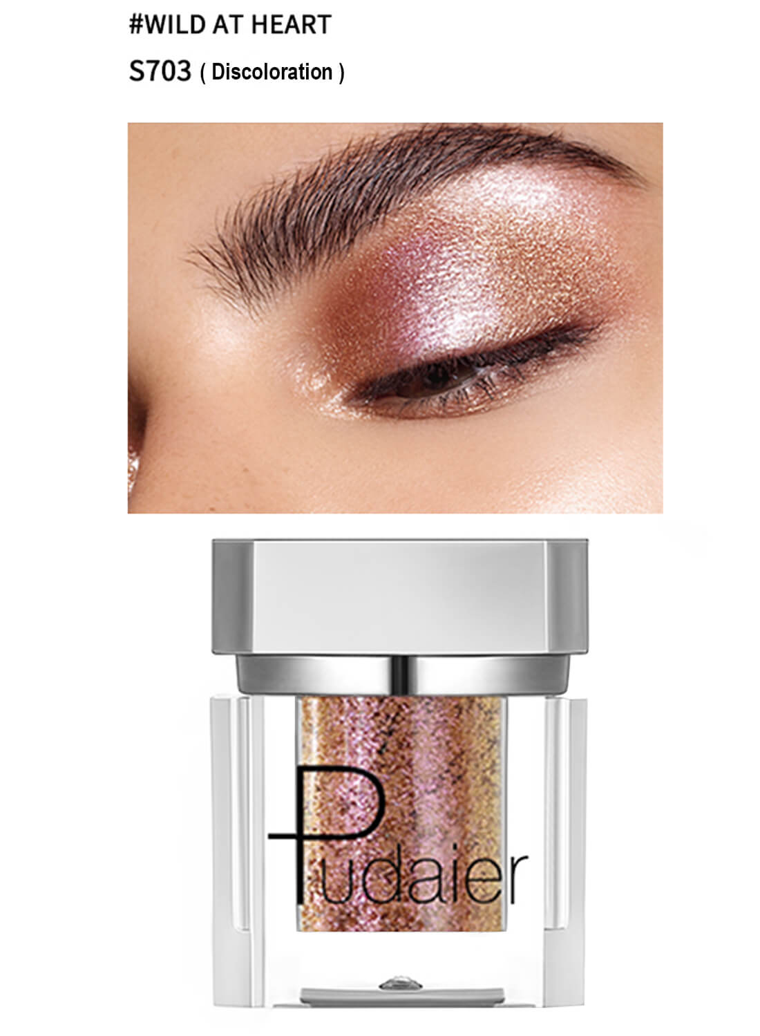 Pudaier Monochrome Glitter Eyeshadow