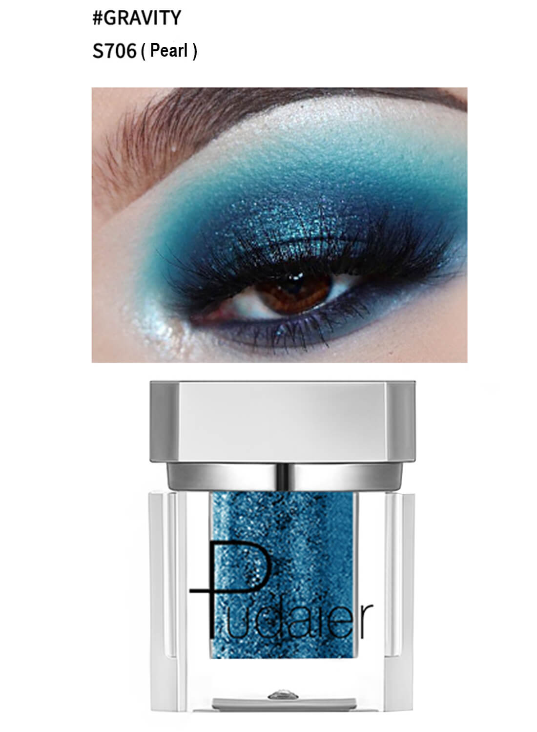 Pudaier Monochrome Glitter Eyeshadow