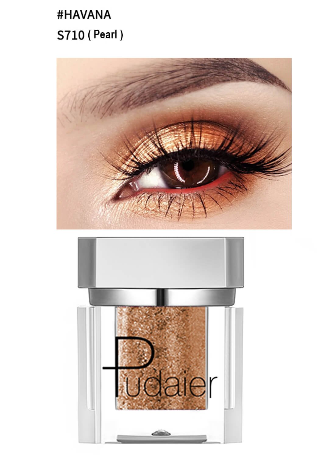 Pudaier Monochrome Glitter Eyeshadow