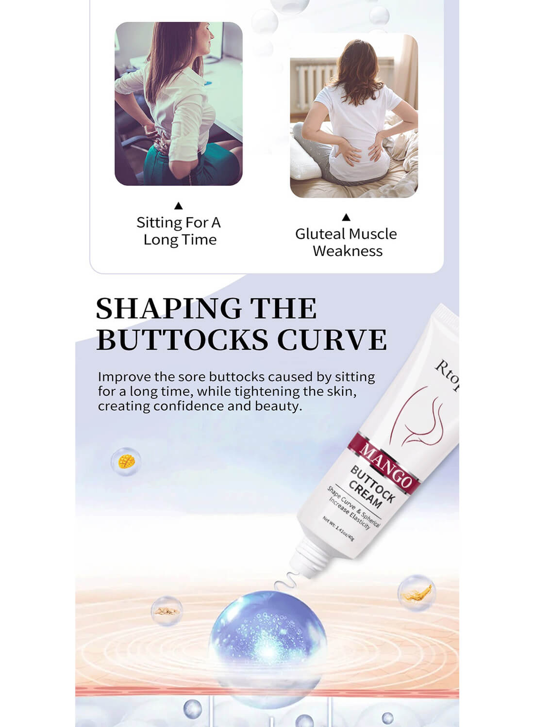 RtopR Buttock Cream Body Cream 40g