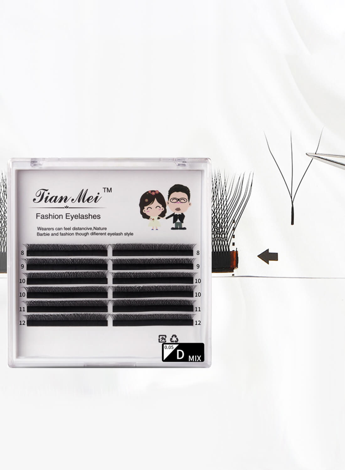 JIANMEI Fake False Eyelashes Grafting