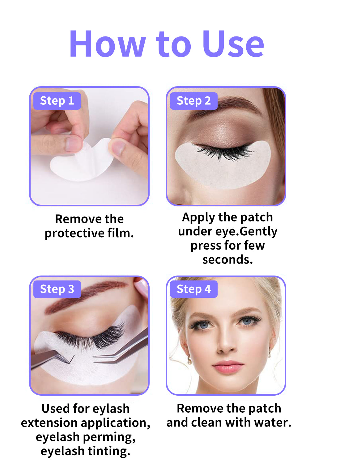 Eye Gel Patch for Eyelash Extension 50 Pairs