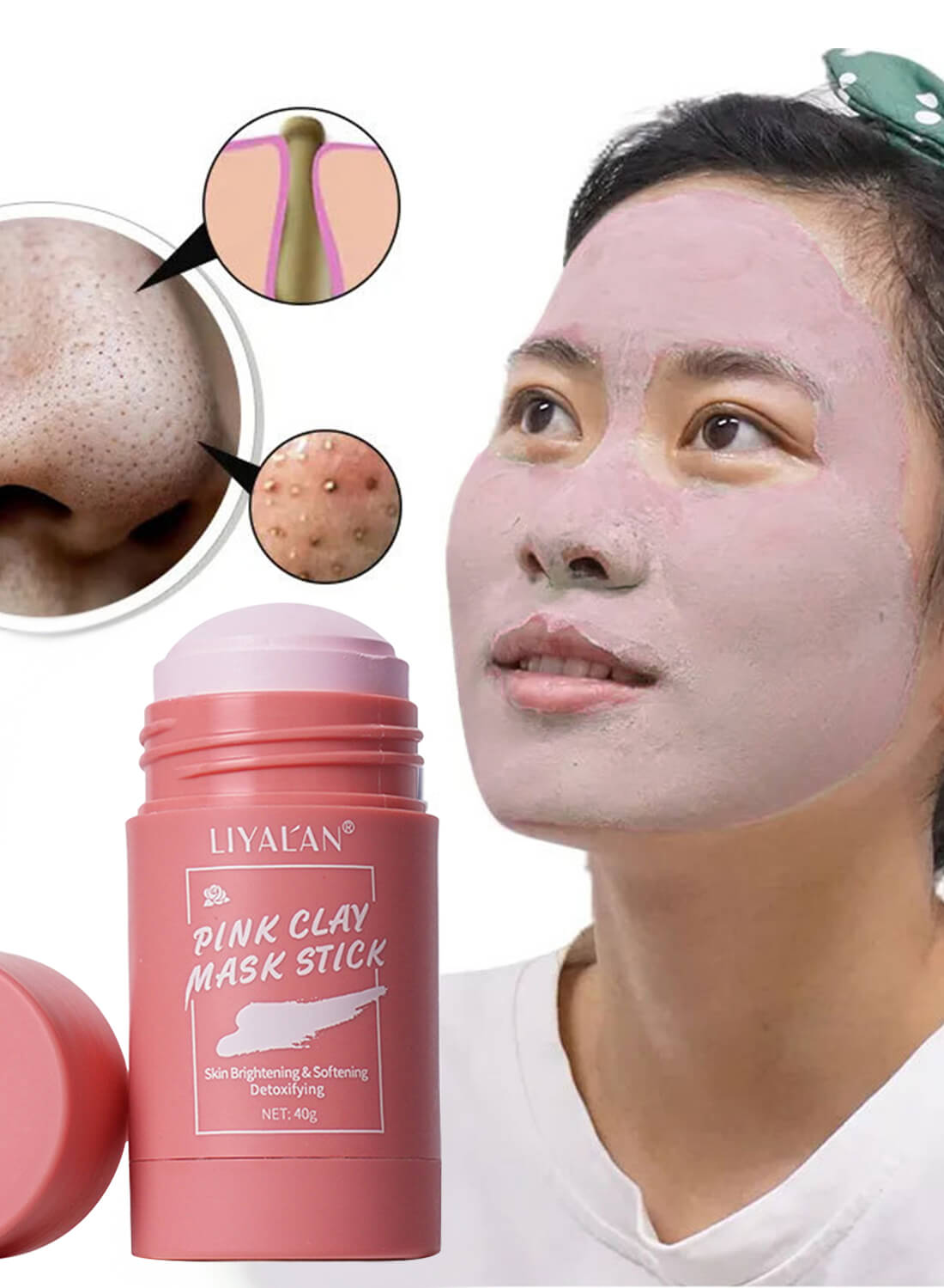 Liyalan Pink Clay Mask Stick