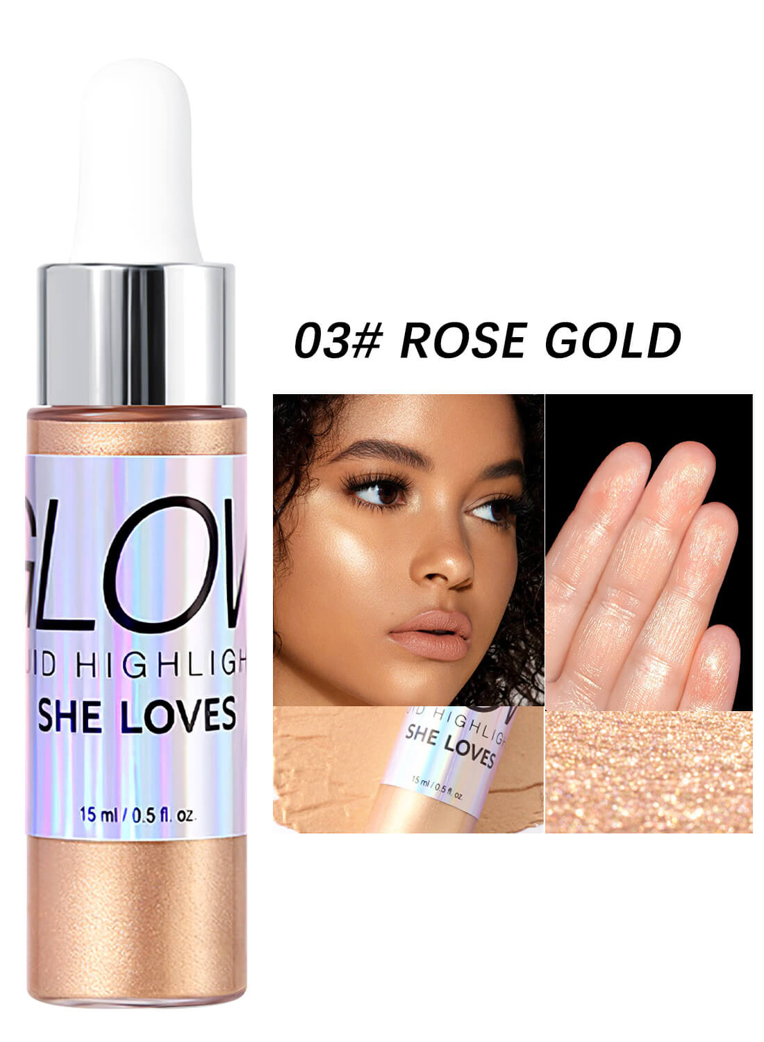 She Loves Liquid Highlighter Shimmer Body Oil 15ml