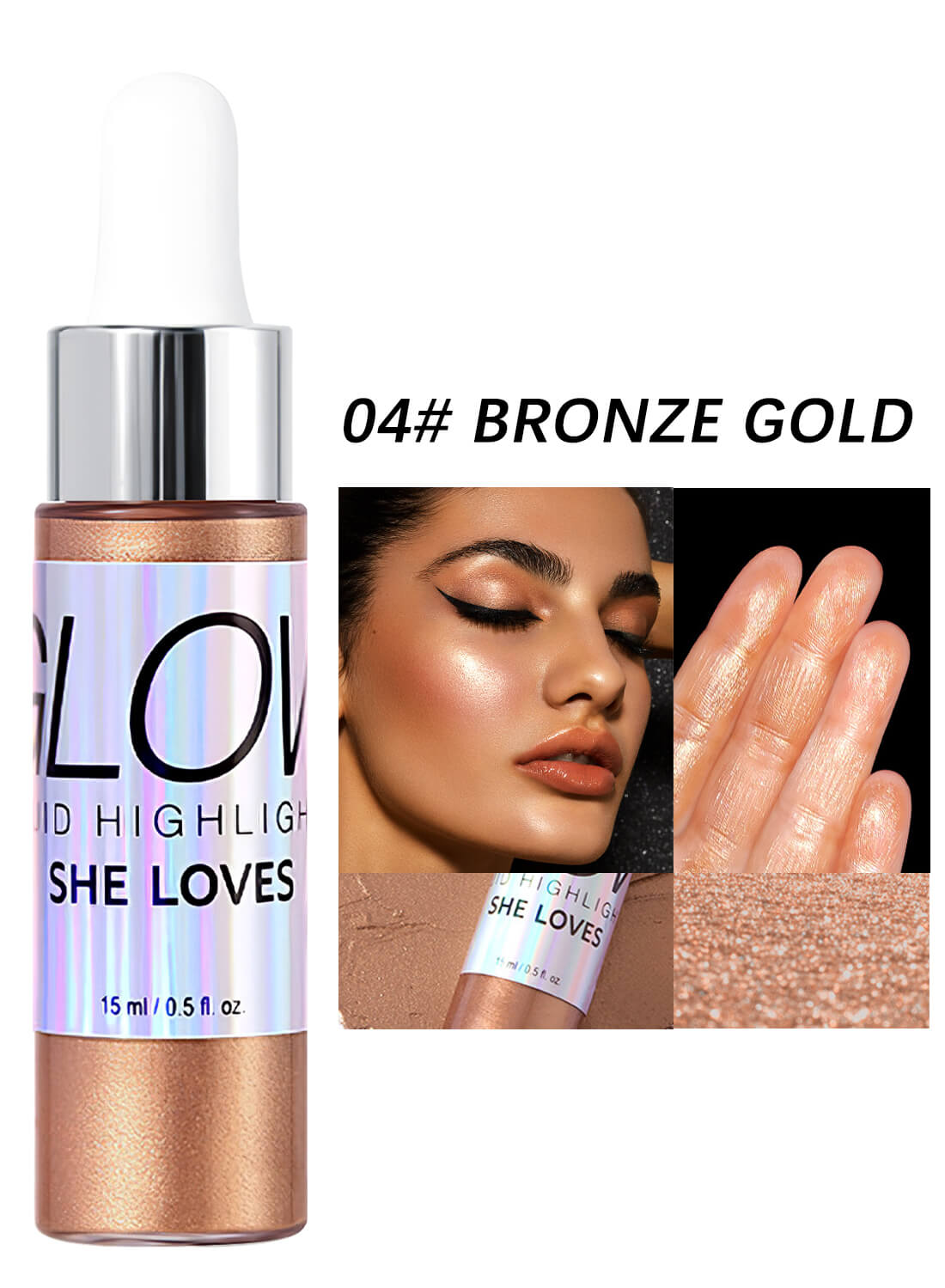 She Loves Liquid Highlighter Shimmer Body Oil 15ml