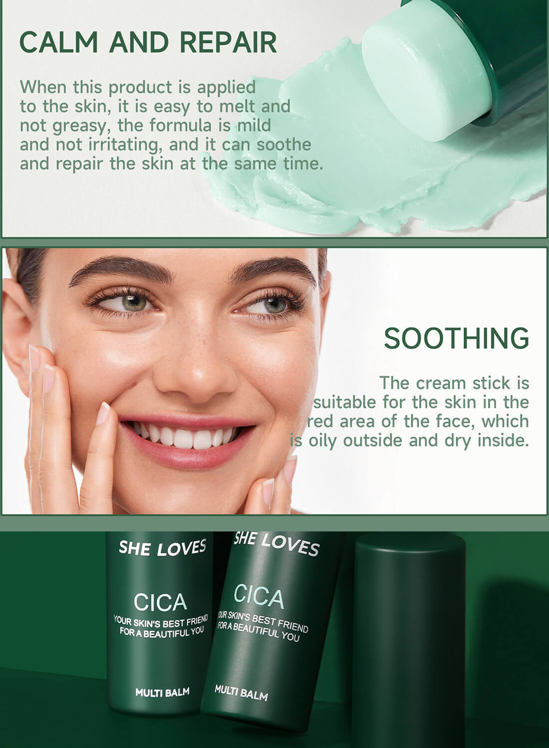 SHELOVES Cica Soothing Multi Balm