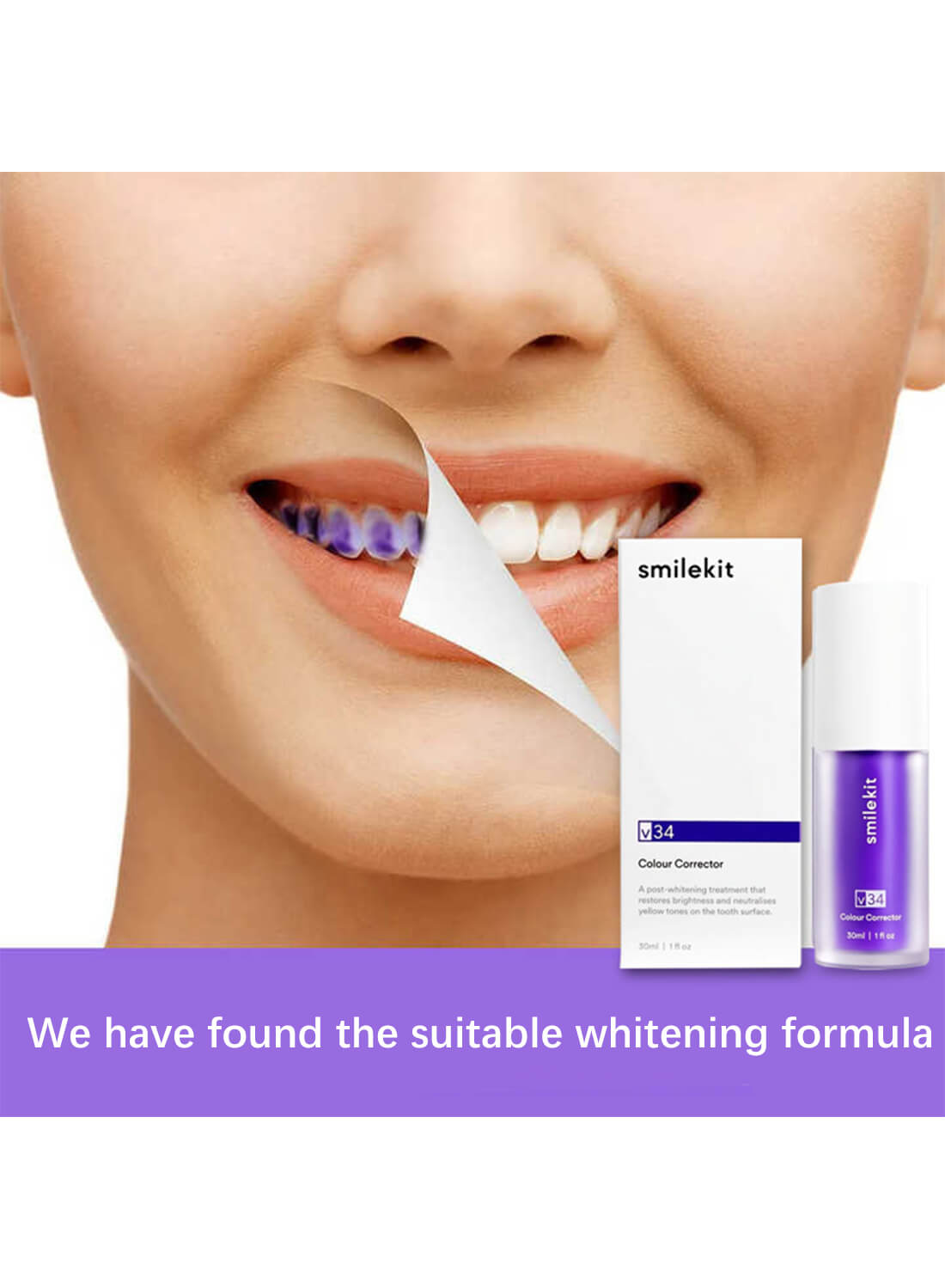 V34 Purple Toothpaste Teeth Whitening