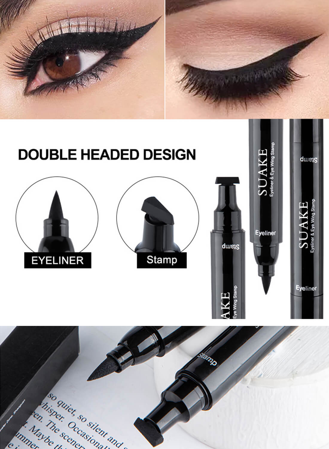 SUAKE Liquid Eyeliner Stamp Pencil for Women