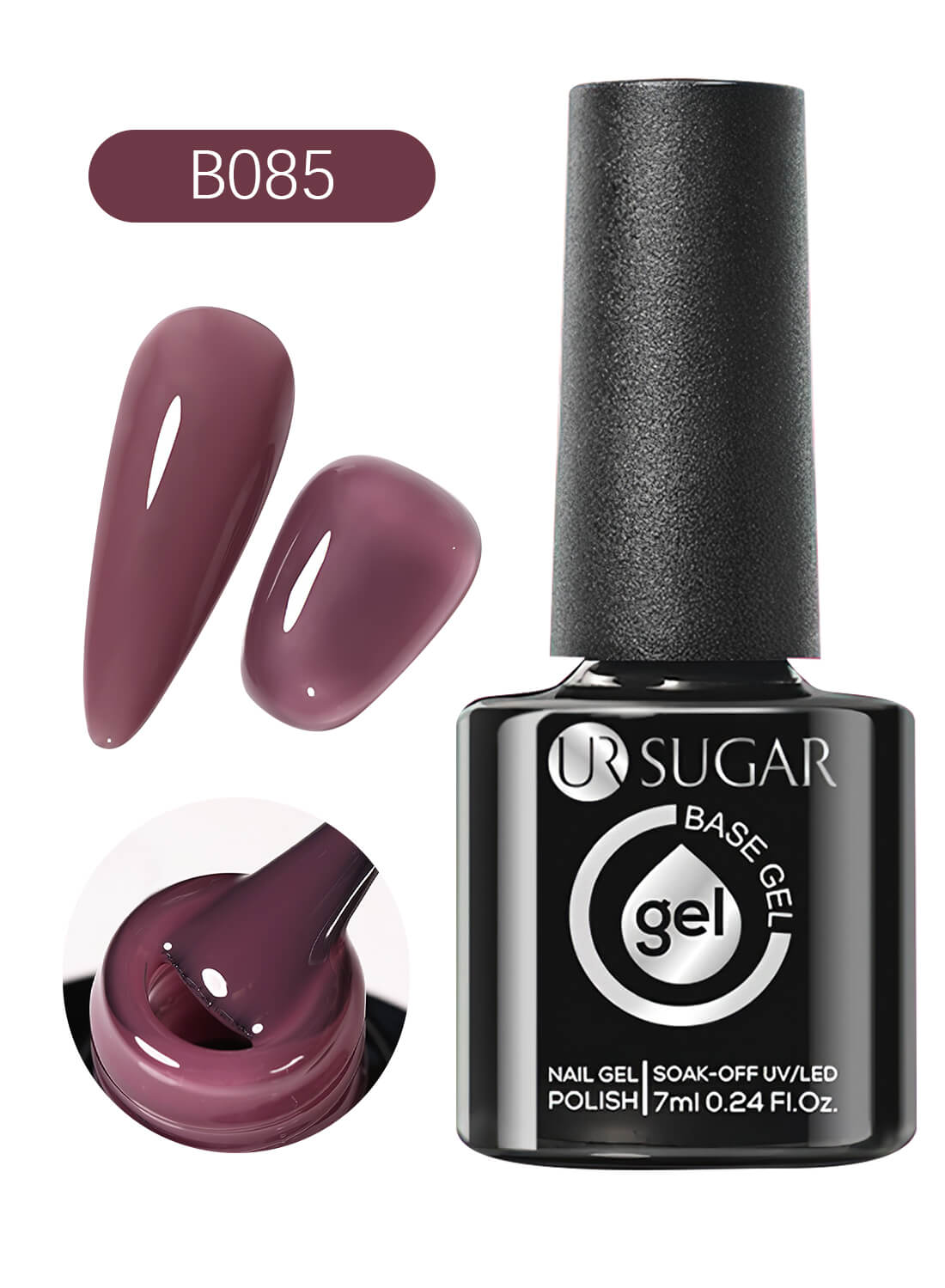 Rubber Base Gel, Shiny Glossy Nail Gel Polish 7ML