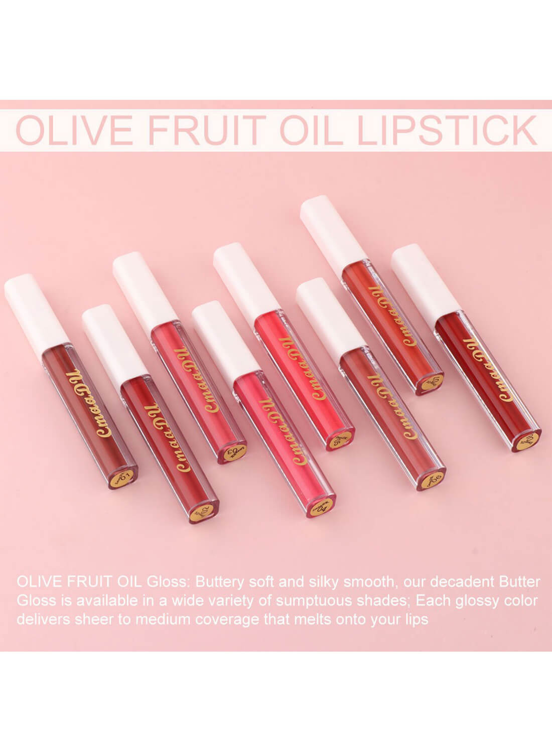 6Pcs Lip Gloss Set with Olive Fruit Oil, Makeup Gift Set for Girls Women