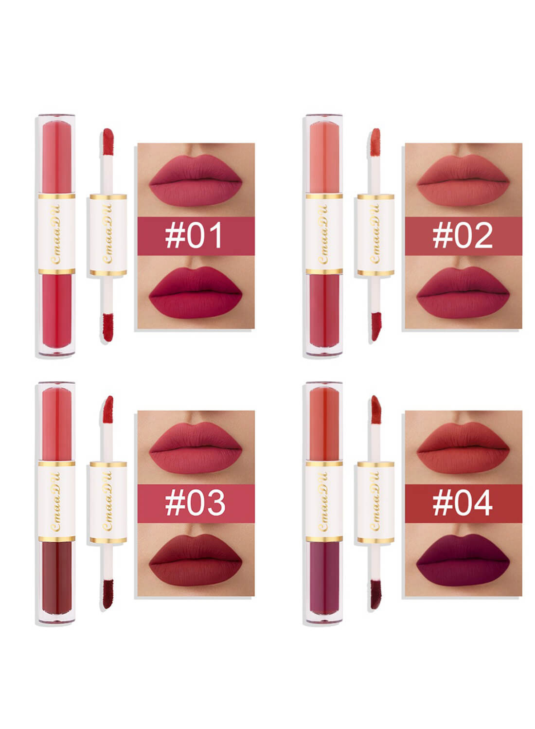 8Pcs Matte Double Head Lipstick Set, Makeup Gift Set for Girls Women