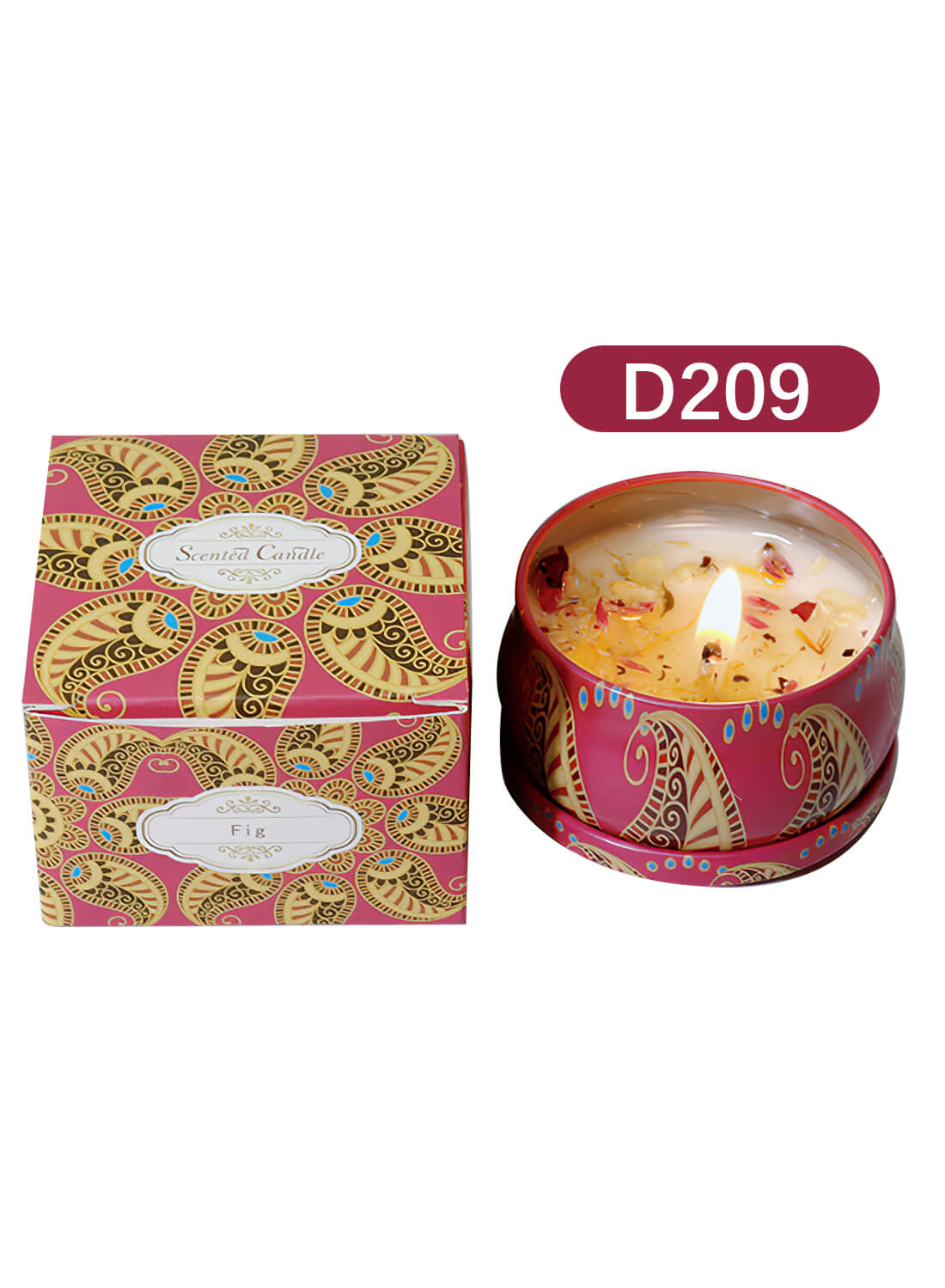 Scented Candles with Dry Flowers for Home SPA Bathing Yoga Travel Gift