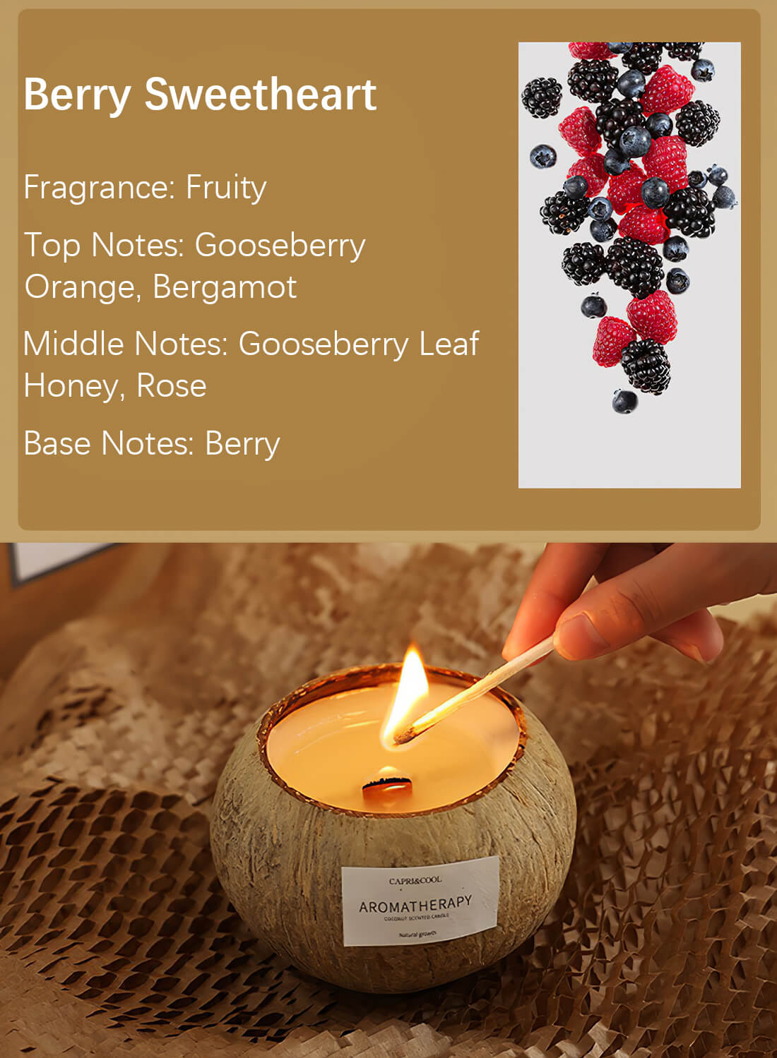 Scented Soy Coconut Shell Candles 200g