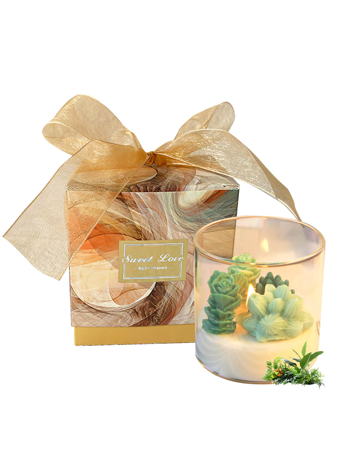 Succulent Scented Candles for Spa Home Party Decors Wedding and Warm Gifts