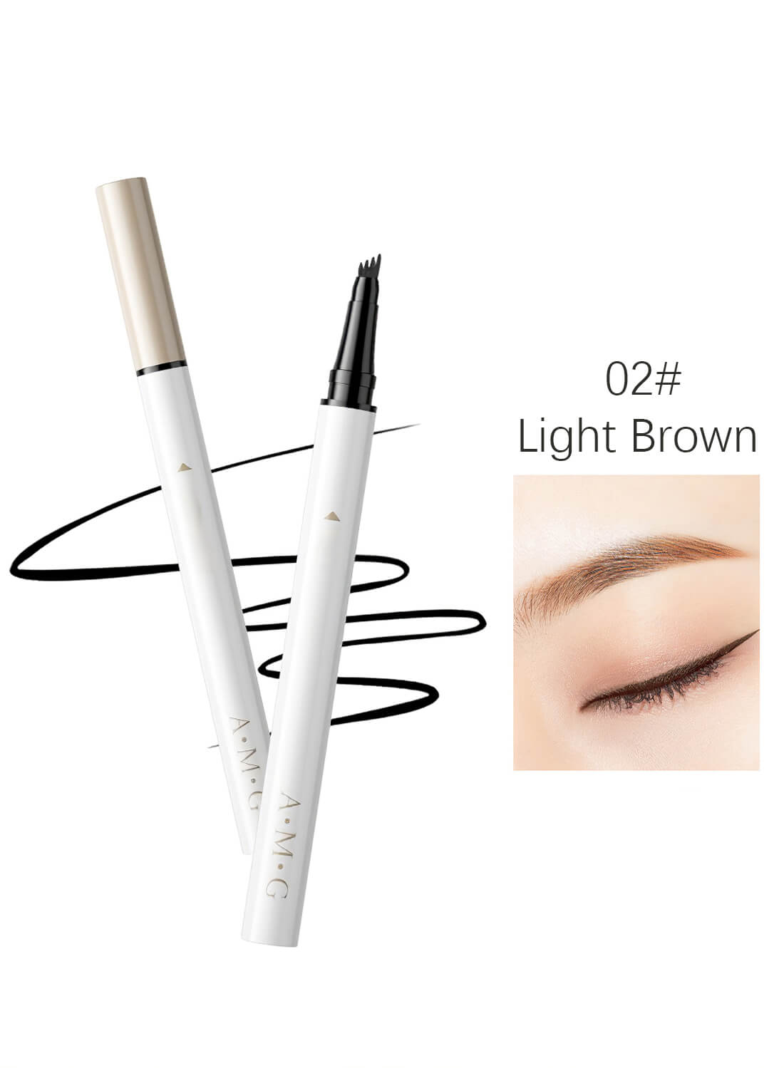 Eyebrow Pen with Micro-Fork Tip, 4 Tip Microblade Eyebrow Pen