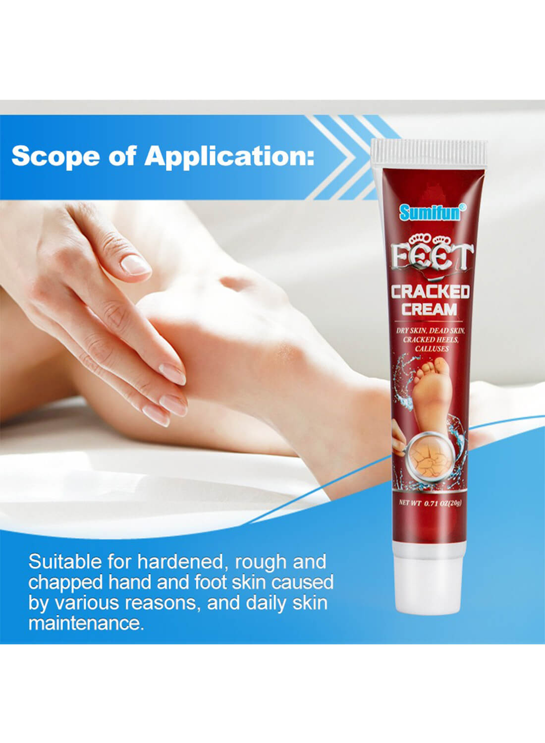 Feet Cracked Cream, Foot Repair Cream 20g