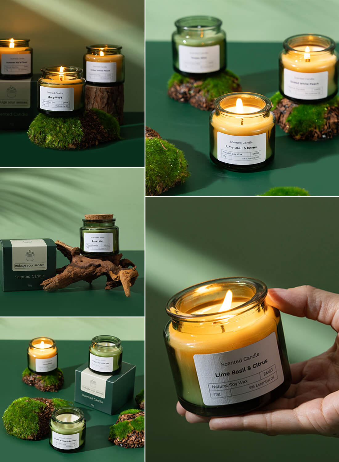 Scented Candles, 12 Hours of Burn Time 70g