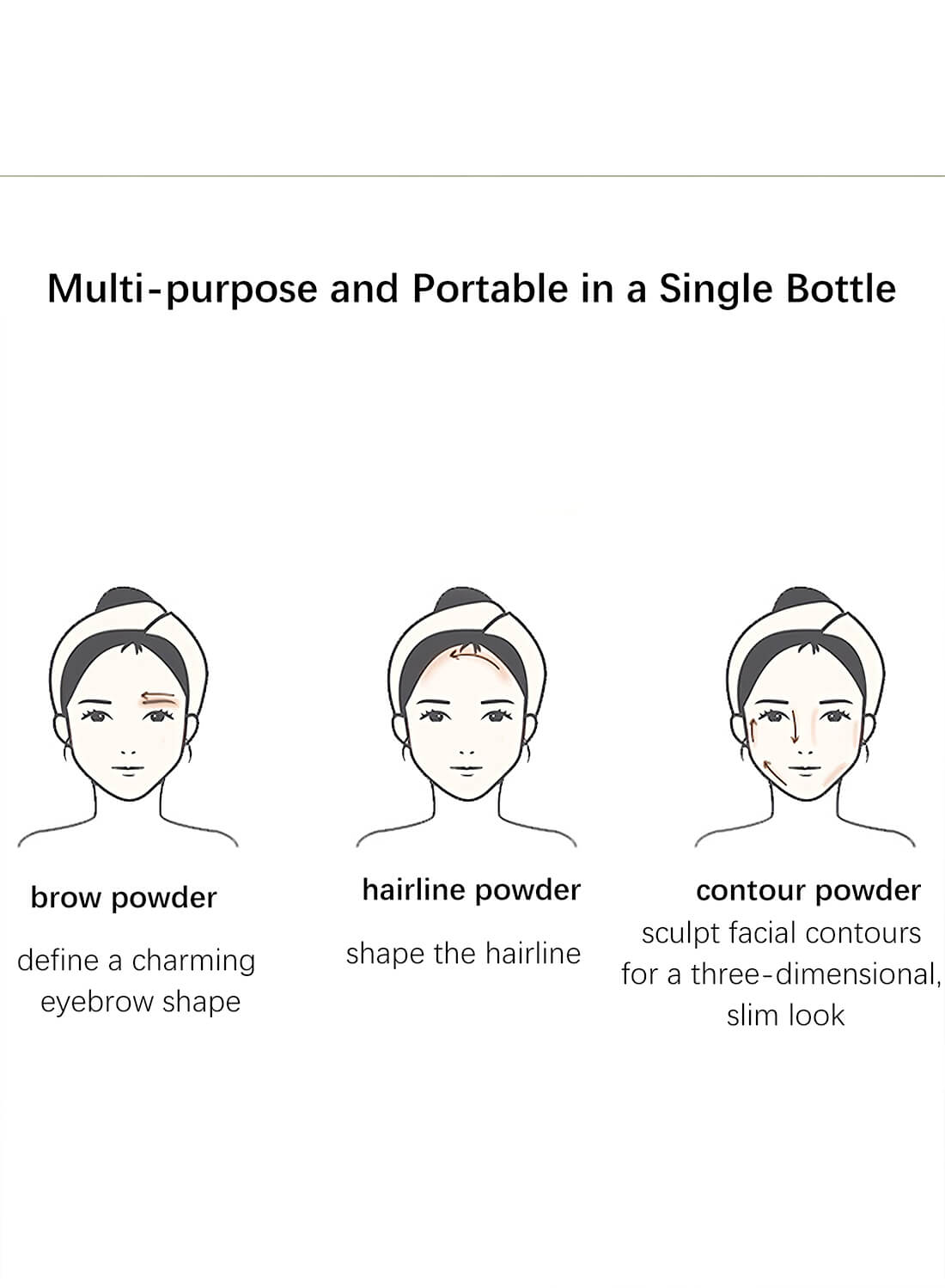 SUAKE Hairline Shadow Powder with Puff Touch, Hair Root Concealer