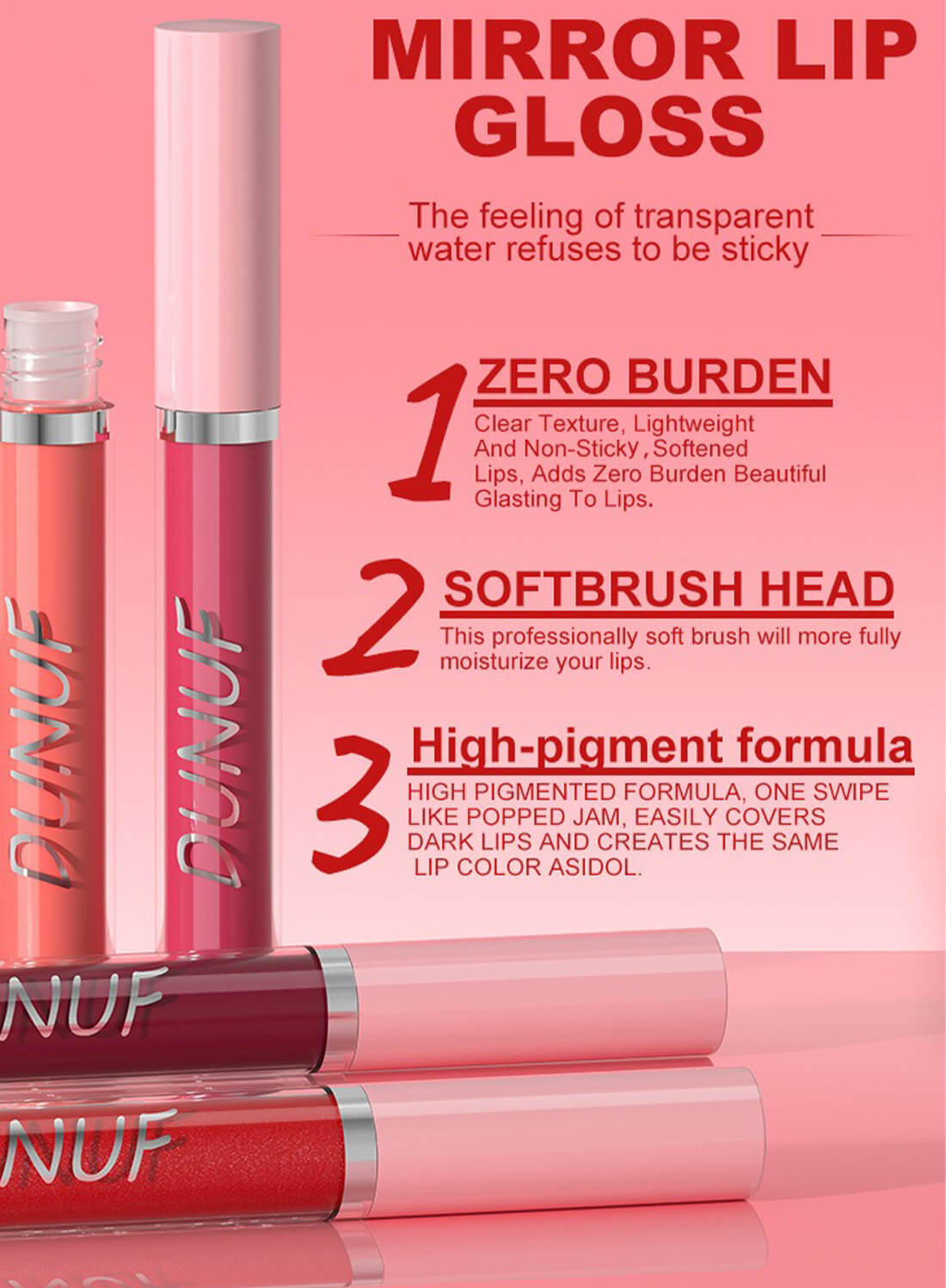 Mirror Lip Gloss for Girls Women 2.5g