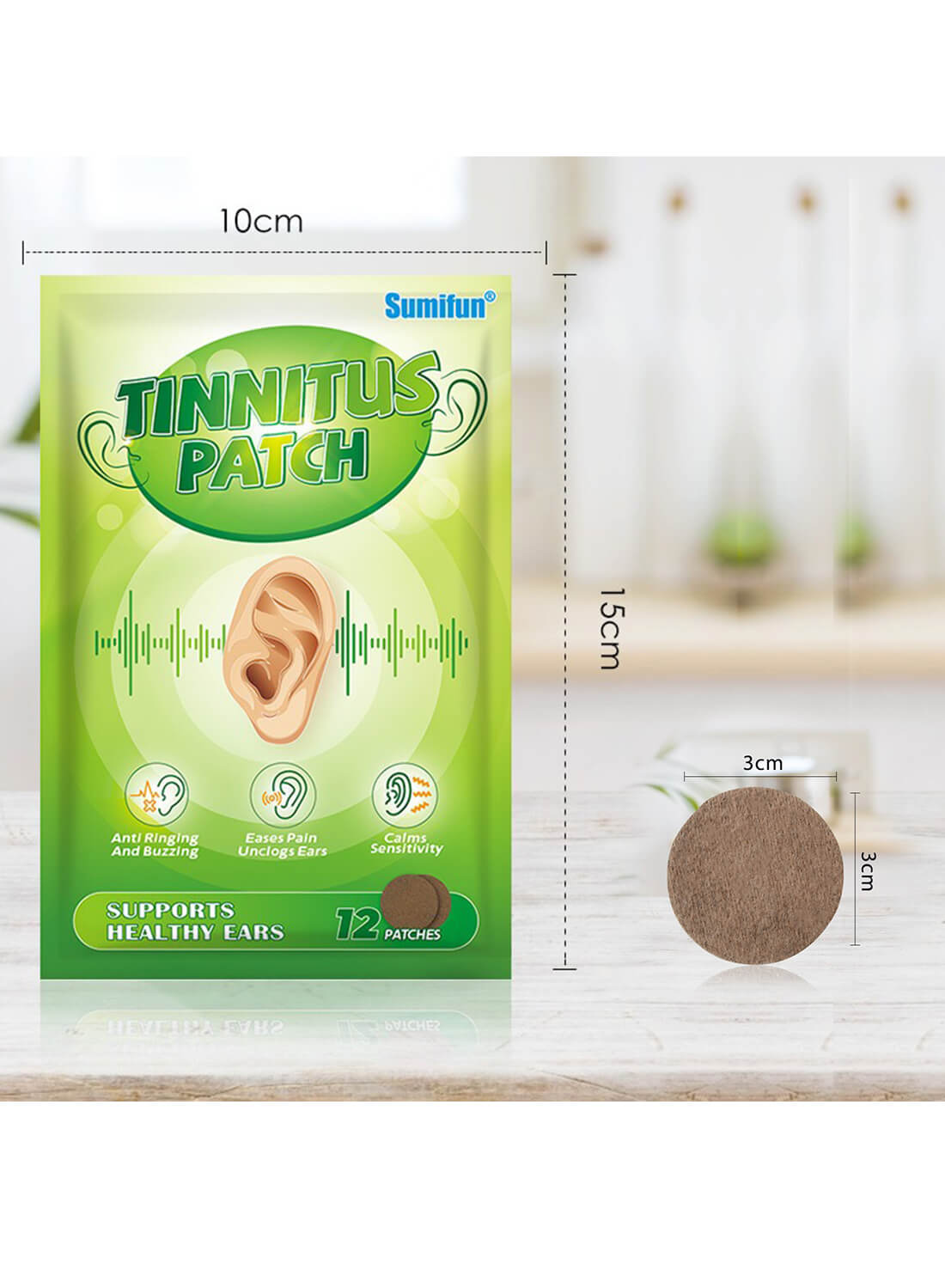 Tinnitus Patch for Ringing Ears, Tinnitus Relief Patches 12 Patches