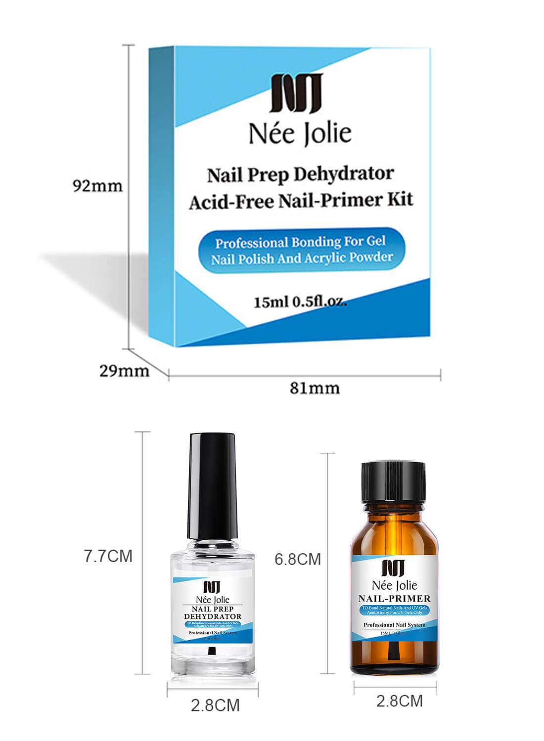 Nee Jolie Nail Prep Dehydrator and Nail Primer Set