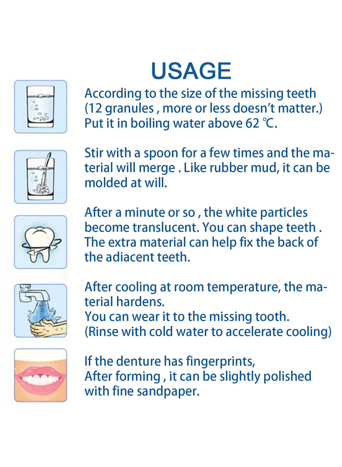 EELHOE Forming False Teeth Replacements